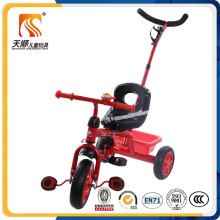 Hebei Tianshun Children Car Toys Factory Simple Design Metal Frame Tricycle pour enfants avec Push Bar